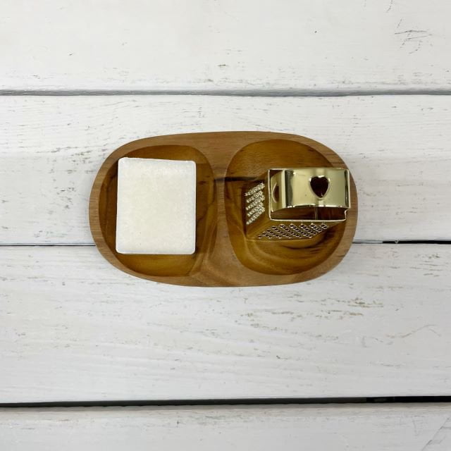 Schaaltje Hout Naturel 2 vak - Afbeelding 4